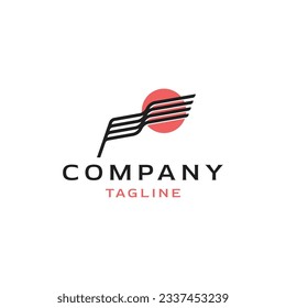 Plantilla de diseño de icono de logotipo de marca vector plano