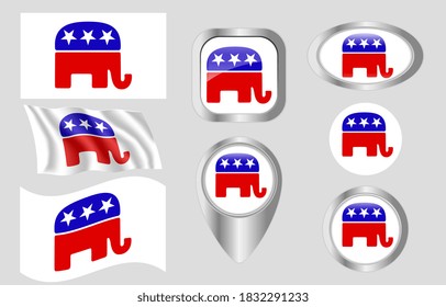 bandera con el logo del Partido Republicano