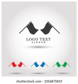 Flag Logo. Vector, Symbol & Icon Template.