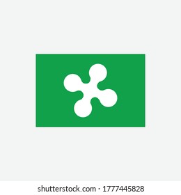 Bandera de Lombardía - vector estatal de Italia