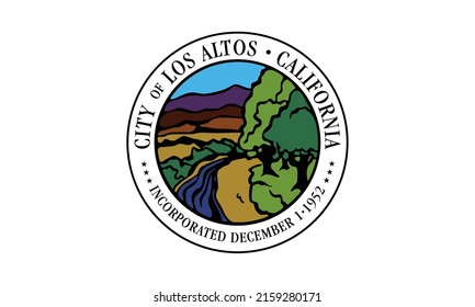 Flag of Los Altos, California, USA. 