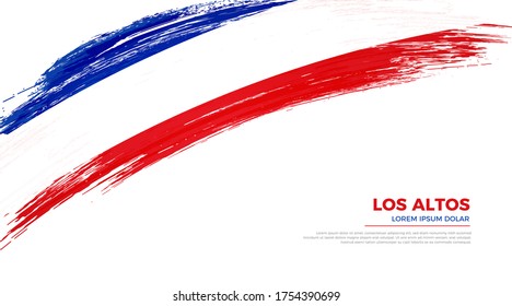 Flag of Los Altos country. Happy national day of Los Altos background with grunge brush flag illustration