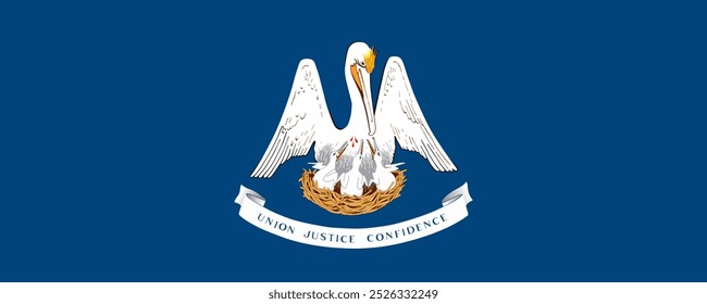 Flag of Louisiana, long version, Vector Images
