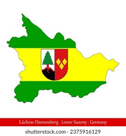 Lüchow-Dannenberg Flag - Lower Saxony,Germany (EPS)