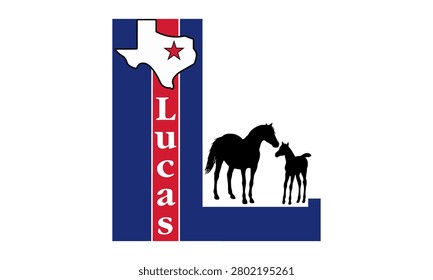 Flag of Lucas, Texas, USA. 