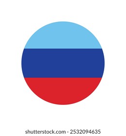 Flag of the Luhansk People's Republic. Icon flag design isolated on white. Vector