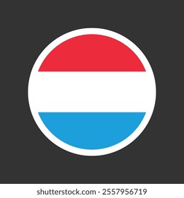 Flag of Luxembourg badge emblem vector