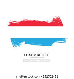Flag of Luxembourg, brush stroke background