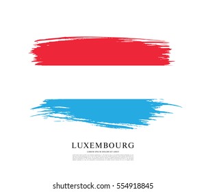 Flag of Luxembourg, brush stroke background