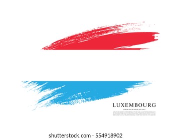 Flag of Luxembourg, brush stroke background