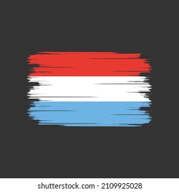 Bandera de Luxemburgo con estilo de pincel