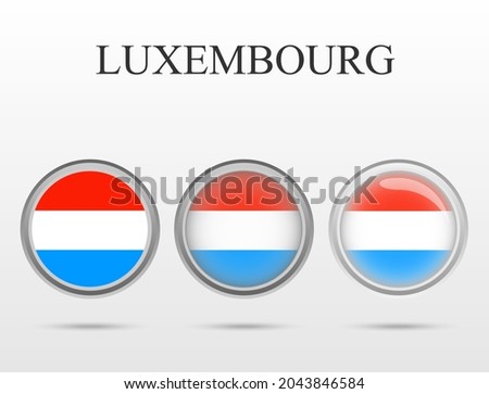 Flag of Luxembourg in the form of a circle