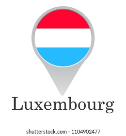 flag of Luxembourg in the form of a pointer inscription