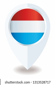 Flag of Luxembourg, Grand Duchy of Luxembourg. Template for award design, an official document with the flag of Luxembourg and other uses. Bright, colorful vector illustration.