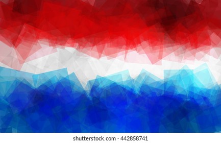 Flag of Luxembourg (Grand Duchy of Luxembourg) in Vector Square Design