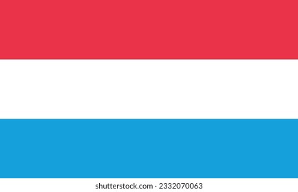 The flag of Luxembourg. Flag icon. Standard color. Standard size. A rectangular flag. Computer illustration. Digital illustration. Vector illustration.