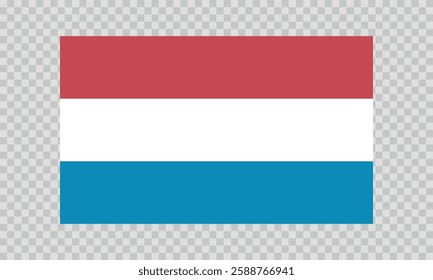 Flag of Luxembourg. Luxembourgish national symbol in official colors. Template icon. Abstract vector background.