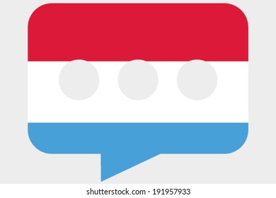 The flag of Luxembourg in a messaging bubble