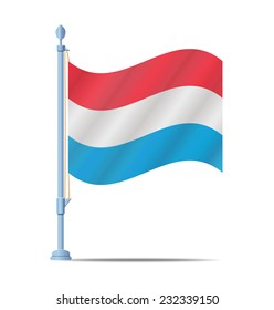 Flag of Luxembourg vector illustration