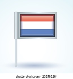 Flag of  Luxembourg, vector illustration