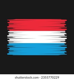 Flag of Luxembourg vector illustration