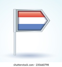 Flag of Luxembourg, vector illustration