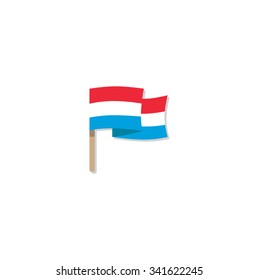 Flag of Luxembourg, vector illustration