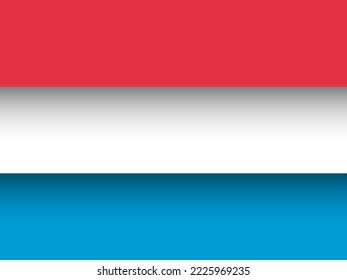 Flag of Luxemburg. Paper cut vector background. Best for mobile apps, UI and web design. Editable vector illustration EPS 10.