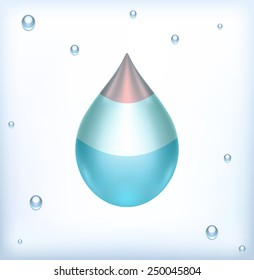 Flag of Luxemburg water drop
