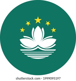 Bandera de los vectores de ilustración de Macau asia