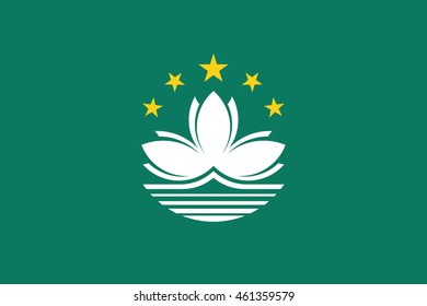 Flag of Macau. Vector. Accurate dimensions, element proportions and colors.