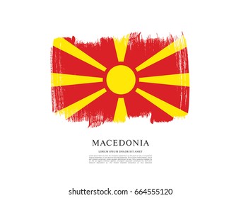 Flag of Macedonia, brush stroke background