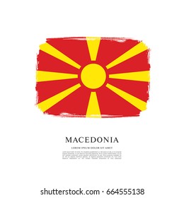 Flag of Macedonia, brush stroke background