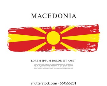 Flag of Macedonia, brush stroke background
