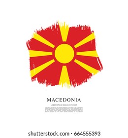 Flag of Macedonia, brush stroke background