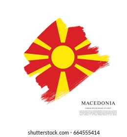 Flag of Macedonia, brush stroke background