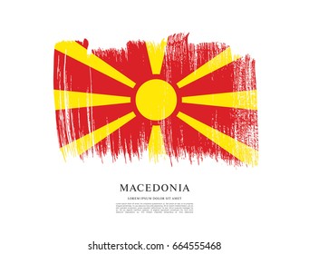 Flag of Macedonia, brush stroke background