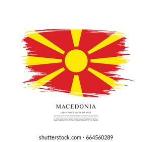 Flag of Macedonia, brush stroke background