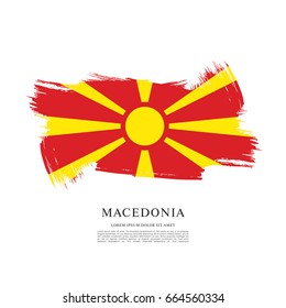 Flag of Macedonia, brush stroke background