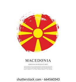 Flag of Macedonia, brush stroke background