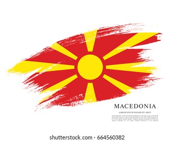 Flag of Macedonia, brush stroke background