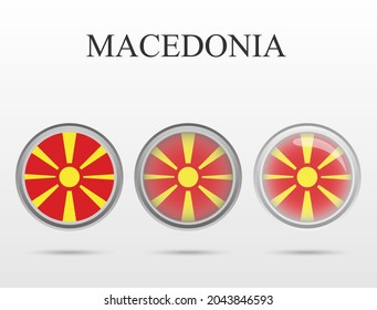 Flag of Macedonia in the form of a circle