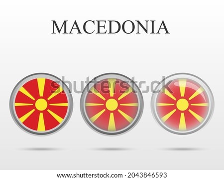 Flag of Macedonia in the form of a circle