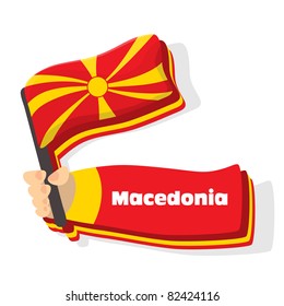 Flag of macedonia icon, vector flags of europe series.