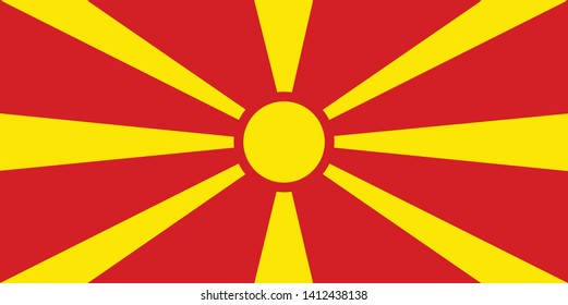 Flag of Macedonia vector illustration