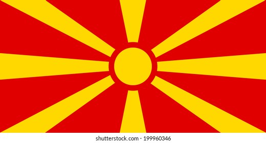 Flag of Macedonia. Vector illustration.