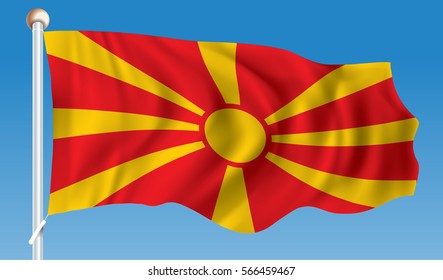 Flag of Macedonia - vector illustration