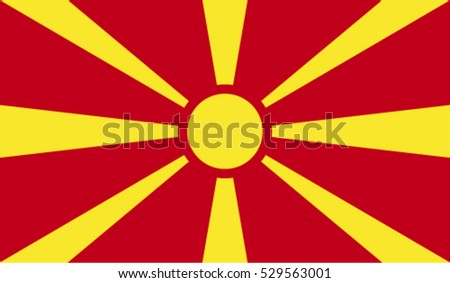 Flag of Macedonia vector illustration