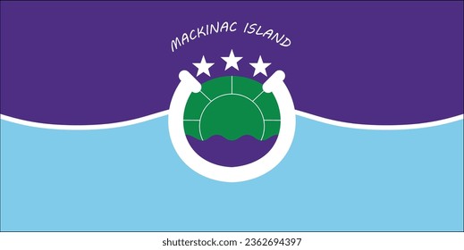 Flagge Mackinac Island Michigan Vektor ab 8