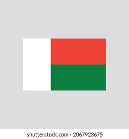Flag of Madagascar color line element. Vector element for web page, mobile app, promo.  UI UX GUI design element. 